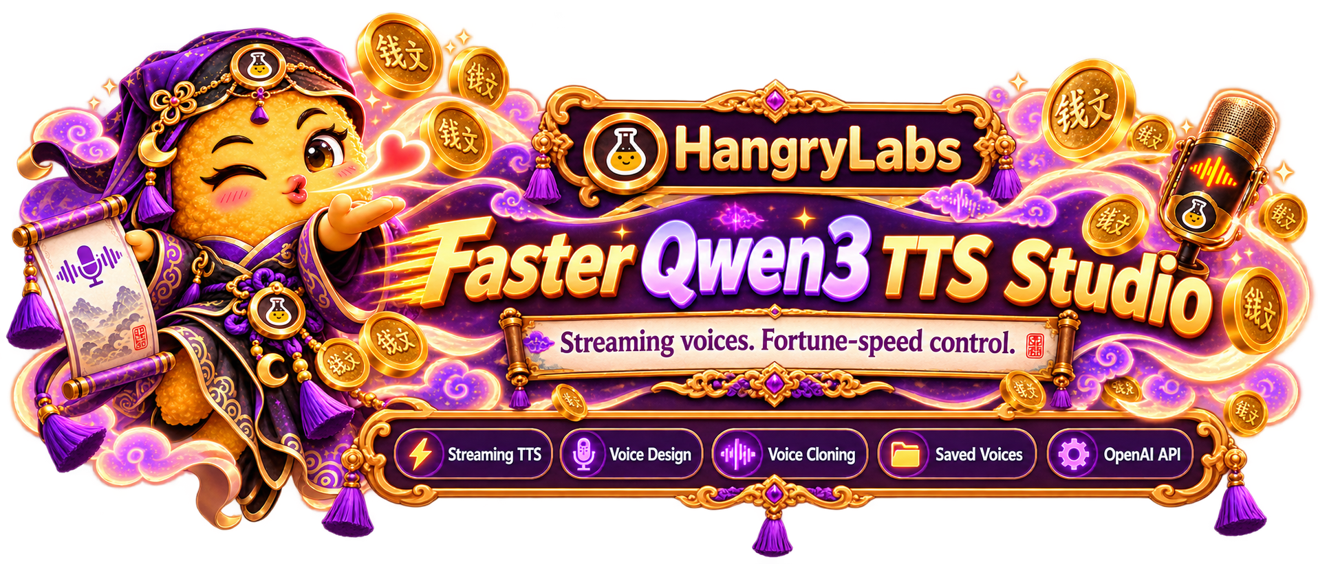 Hangry Labs Faster Qwen3-TTS Studio logo